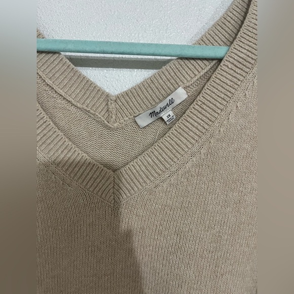 Madewell, vneck  2X knit top Heather fawn cotton viscose blend NWT woman plus Sz - Picture 3 of 4